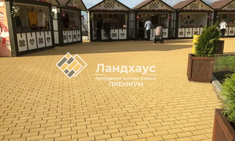 Укладка тротуарной плитки Ландхаус 4000м2 Красная площадь Чебоксары