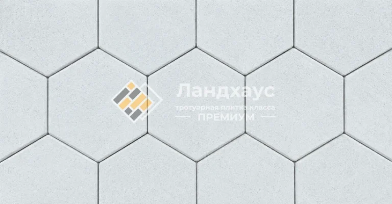 Тротуарная плитка шестигранник серый